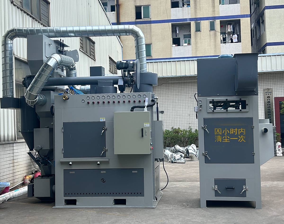 深圳百超機(jī)械制造的轉(zhuǎn)盤式自動(dòng)噴砂機(jī)設(shè)備實(shí)拍圖片