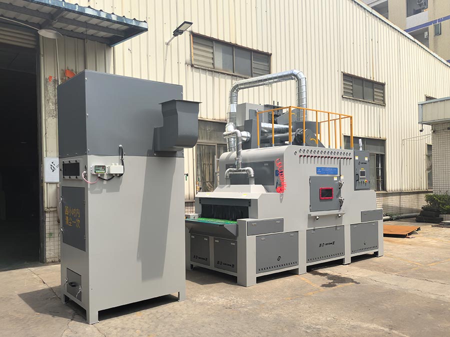 深圳百超機械輸送式自動噴砂機